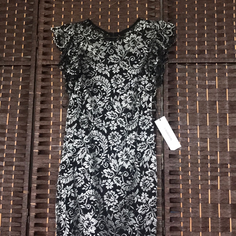 Black and Silver lace women’s Dress